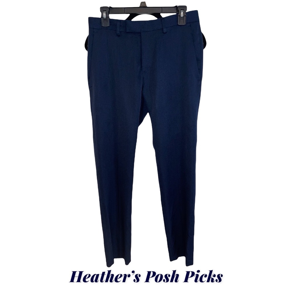 HAGGAR MEN'S NAVY BLUE DRESS PANTS SIZE 30X30